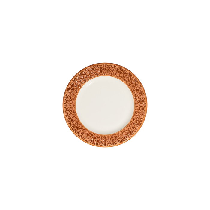 Hermia Orila Costa Juego de Cena de Porcelana 24 Piezas Blanco y Naranja Hermia Orila Costa Juego de Cena de Porcelana 24 Piezas Blanco y Naranja